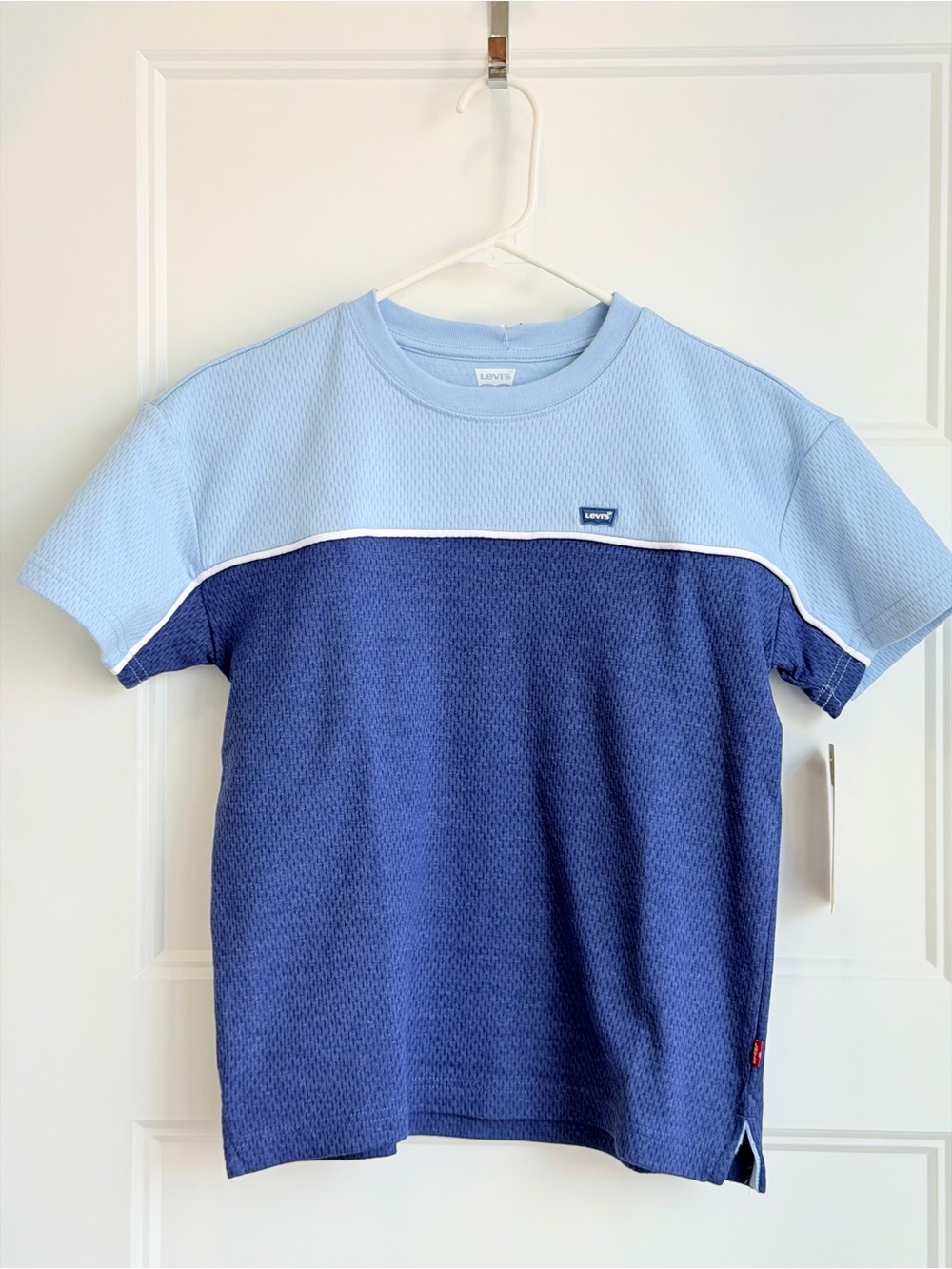 Levi's Two-Tone Light Blue and Navy Short Sleeve Shirt 8-10 years old